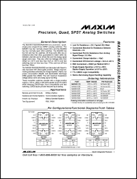 MAX366CPA datasheet: Signal-line circuit protector. MAX366CPA