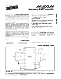 MAX3664E/D datasheet: 622Mbps, ultra-low-power, 3.3V transimpedance preamplifier for SDH/SONET. MAX3664E/D