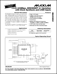 MAX3770CEE datasheet: 2.125Gbps, 3.3V fibre channel repeater. MAX3770CEE