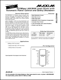 MAX3832UCB datasheet: +3.3V, 2.5Gbps, SDH/SONET, 4-channel interconnect mux/demux ICs with clock generator. MAX3832UCB