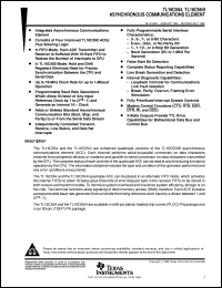 TL16C554FNR datasheet:  QUAD UART WITH 16-BYTE FIFOS TL16C554FNR