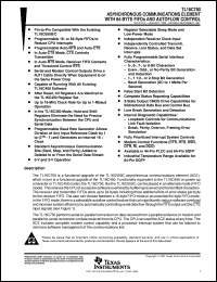 TL16C750FN datasheet:  SINGLE UART WITH 64-BYTE FIFOS, AUTO FLOW CONTROL, LOW-POWER MODES TL16C750FN