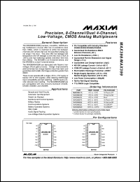 MAX417MJA datasheet: 1.2microA max, dual, single-supply op amp. MAX417MJA