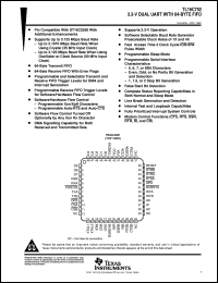 TL16C752PT datasheet:  DUAL UART WITH 64-BYTE FIFO TL16C752PT