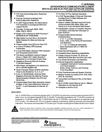 TL16PNP550AFNR datasheet:  ASYNCHRONOUS COMMUNICATIONS ELEMENT (16-BYTE FIFOS, AUTO FLOW CONTROL, PNP CONTROLLER) TL16PNP550AFNR