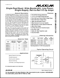 MAX4144ESD datasheet: High-speed, low-distortion, differential line receiver. 2V/V internally fixed gain, 130MHz bahdwidth. MAX4144ESD