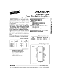 MAX4147ESD datasheet: 300MHz -3bB bandwidth, low-power, high-output-current, differential line driver. 2V/V fixed gain. MAX4147ESD