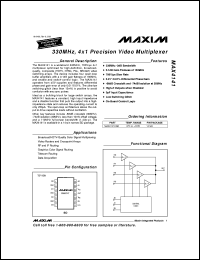 MAX4164ESD datasheet: Micropower, single-supply operation at 3V to 5V, Rail-to-Rail I/O op amp. 200kHz gain-bandwidth product. MAX4164ESD