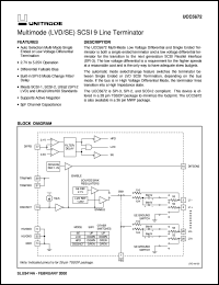 UCC5672MWP datasheet:  9-LINE 3-5V MULTIMODE TERMINATOR FOR SCSI THROUGH ULTRA3 SCSI WITH MODE CHANGE DELAY UCC5672MWP