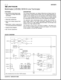 UCC5672MWPTR datasheet:  9-LINE 3-5V MULTIMODE TERMINATOR FOR SCSI THROUGH ULTRA3 SCSI WITH MODE CHANGE DELAY UCC5672MWPTR
