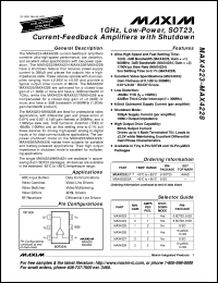 MAX4292EUA datasheet: Dual, ultra-small, single supply +1.8V to +5.5V or dual supples +-0.9V to +-2.75V, micropower, Rail-to-Rail I/O op amp. MAX4292EUA