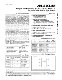 MAX432EPA datasheet: +-15V Chopper-stabilized operational amplifier. MAX432EPA