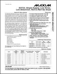 MAX4310ESA datasheet: High-speed, low-power, single-supply, multichannel, video multiplexer-amplifier. No. Of input channel 2. Amplifier gain  >= +1V/V MAX4310ESA