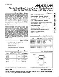 MAX4373TESA datasheet: Low-cost, micropower, high-side current-sense amplifier + comparator + reference IC. Gain +20V/V. MAX4373TESA