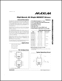 MAX4451ESA datasheet: Ultra-small, low-cost, 210MHz, single-supply op amp Rail-to-Rail outputs. MAX4451ESA