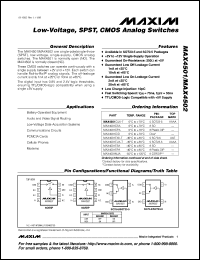 MAX4510EUT-T datasheet: Rail-to-Rail, fault-protected, SPST analog switch. MAX4510EUT-T
