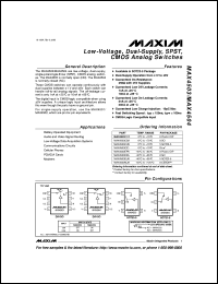 MAX4511C/D datasheet: Quad, Rail-to-Rail, fault-protected, SPST analog switch. MAX4511C/D