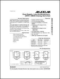 MAX4524CUB datasheet: Low-voltage, single-supply multiplexer and switch. MAX4524CUB