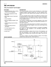 UCC5618DWPTR datasheet:  LOWEST CAPACITANCE 9-LINE 5V SE TERM FOR SCSI THROUGH ULTRA SCSI WITH INV SENSING & REV DISCONNECT UCC5618DWPTR