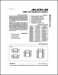 MAX4528CPA datasheet: Low-voltage, phase-reversal analog switch. MAX4528CPA