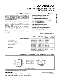 MAX4539EAP datasheet: Low-voltage, single 8-to-1 calibration multiolexer. MAX4539EAP
