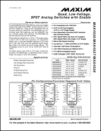 MAX4550EWI datasheet: Serrially controlled, dual 4x2, clickless audio/video crosspoint switches. MAX4550EWI