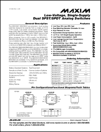 MAX4555C/D datasheet: Force-sense switches (four indepedent SPST NC switches, two force switches, and two sense switches). MAX4555C/D