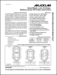 MAX4558CEE datasheet: +-15kV ESD-protected, low-voltage, CMOS analog multiplexer. MAX4558CEE