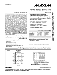 MAX4572CAI datasheet: Serially controlled, clickless audio/video switch. 2-wire, fast-mode, IIC-compatible. MAX4572CAI