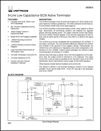 UC5613DPTR datasheet:  LOWER CAPACITANCE 9-LINE 5V SE TERMINATOR FOR SCSI AND FAST SCSI UC5613DPTR