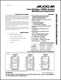 MAX4591CPE datasheet: High-speed, single-supply 12V, quad, SPST analog switches (four NC switches). MAX4591CPE