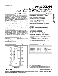 MAX4601EWE datasheet: Low on-resistance (2.5om max), quad, SPST, CMOS analog switches (four NC switches). MAX4601EWE
