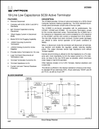 UC5609DWP datasheet:  LOWER CAPACITANCE 18-LINE 5V SE TERMINATOR FOR SCSI AND FAST SCSI WITH REVERSE DISCONNECT UC5609DWP