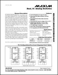 MAX4662CPE datasheet: 2.5om, quad, SWPST, CMOS analog switch (four NO switches). MAX4662CPE