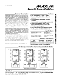 MAX4662EAE datasheet: 2.5om, quad, SWPST, CMOS analog switch (four NO switches). MAX4662EAE