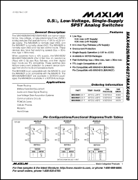 MAX4667ESE datasheet: 2.5om, quad, SPST, CMOS analog switch (two NC switches). MAX4667ESE