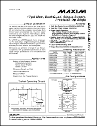 MAX497C/D datasheet: 275MHz -3dB bandwidth, quad closed-loop video buffer, fixed gain +2V/V, 1500V/micros slew rate. MAX497C/D