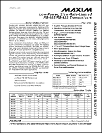 MAX500AEWE datasheet: CMOS, quad, serial-interface 8-bit DAC. Error(LSB) +-1. MAX500AEWE