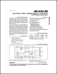 MAX5132AEEE datasheet: +5V, 13-bit, serial, force/sense DAC. Built-in 10ppm/C(max) precision bandgap reference +2.5V. INL (LSB) +-0.5. MAX5132AEEE