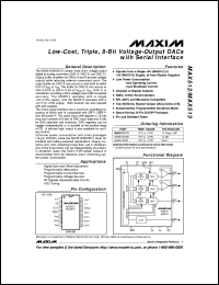 MAX514ACNG datasheet: CMOS quad, 12-bit, serial-input multiplying DAC. DNL(LSBs) +-1/2. MAX514ACNG