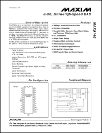 MAX5159CPE datasheet: Low-power, dual, 10-bit voltage-output DAC with internal gain of +2V/V. +3V single-supply operation. MAX5159CPE