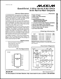 MAX5253BCAP datasheet: +3V, quad, 12-bit, voltage-output DAC with serial interface. INL(LSB) +-1. MAX5253BCAP