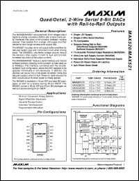 MAX5253BC/D datasheet: +3V, quad, 12-bit, voltage-output DAC with serial interface. INL(LSB) +-1. MAX5253BC/D