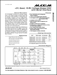 MAX5302CUA datasheet: Low-power, 12-bit voltage-output DAC with serial interface. MAX5302CUA