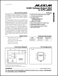 MAX535ACUA datasheet: Low-power, 13-bit voltage-output DAC with serial interface. INL (LSB) +-1/2. +5V single-supply operation. MAX535ACUA