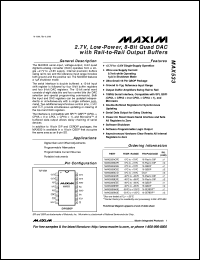 MAX536ACPE datasheet: Calibrated, quad, 12-bit voltage-output DAC with serial interface. +-1LSB total unadijusted error. INL (LSB) +-1/2 MAX536ACPE