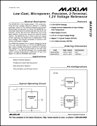 MAX6190AESA datasheet: Precision, micropower, low-dropout voltage reference. Output voltage 1.250V, initial accuracy +-2, temperature coefficient <5ppm. MAX6190AESA