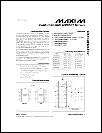 MAX6302EPA datasheet: +5V, low-power microprocessor supervisory circuit with adjustable reset/watchdog (active-high reset, open-drain reset output). MAX6302EPA