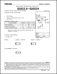 02DZ7.5-X datasheet: Silicon diode for constant voltage regulation and reference voltage applications 02DZ7.5-X
