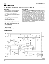 UCC3958DP-4 datasheet:  SINGLE CELL LITHIUM-ION BATTERY PROTECTION CIRCUIT UCC3958DP-4